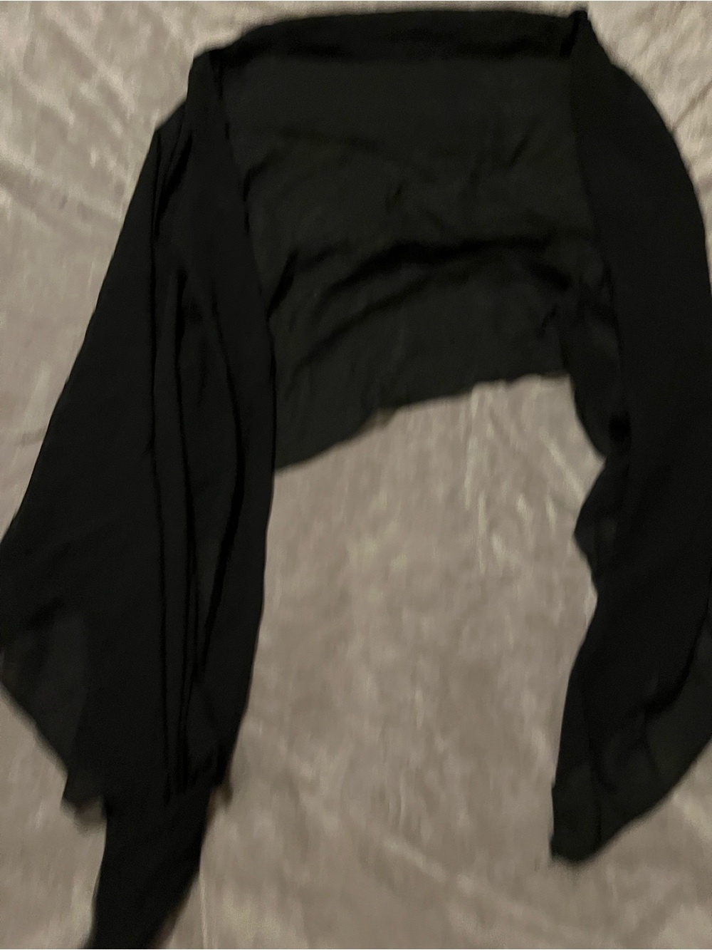 SHEIN Black Lightweight Sheer Wrap Scarf